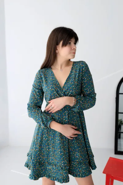 Сукня Estilo 01-172 зелений квітка софт