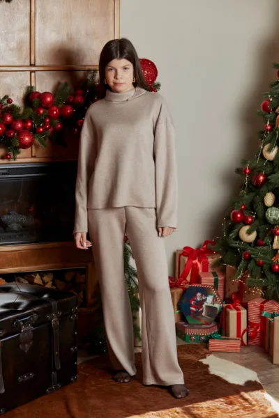 Костюм жіночий Estilo повсякдений-casual ангора бежевий 02-084