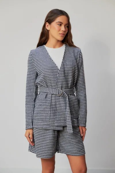 Костюм Estilo 02-094 білий гусяча лапка (синя) вовна