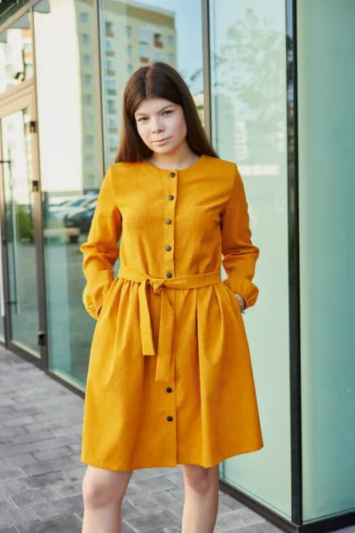 Сукня Estilo 01-174 жовтий мікровельвет