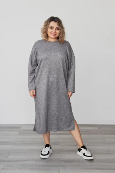 Сукня Estilo 01-188 сірий ангора