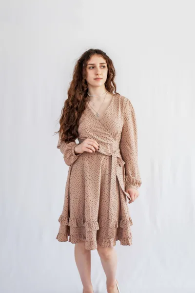 Сукня Estilo 01-172 бежевий крапка софт