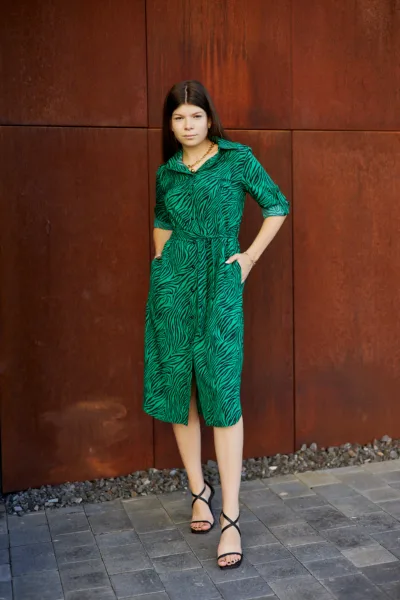 Сукня Estilo 01-180 зелений зебра софт