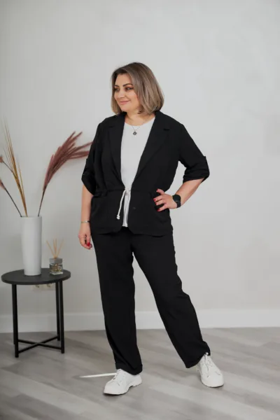 Костюм жіночий Estilo повсякдений-casual креп костюмка чорний 02-088