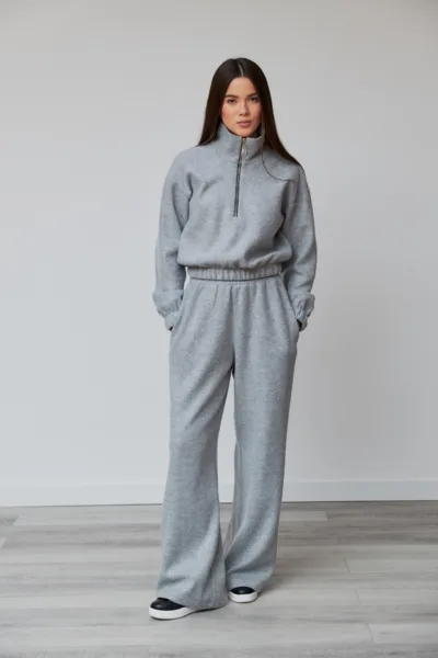 Костюм жіночий Estilo повсякдений-casual трикотаж вовна-ангора сірий 02-106