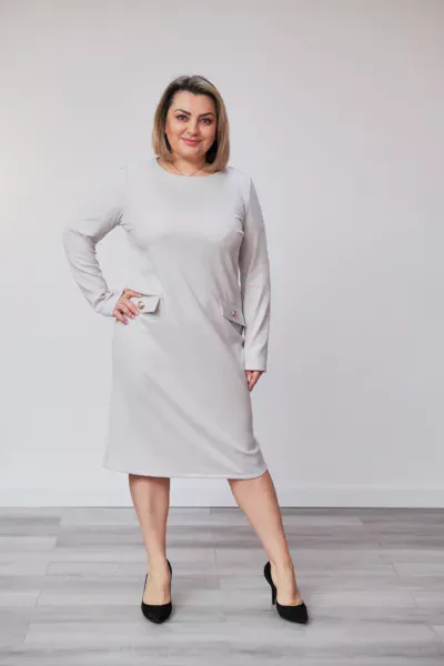Сукня жіноча Estilo класична трикотаж ангора молочний 01-226