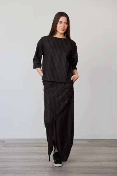 Костюм жіночий Estilo повсякдений-casual костюмка Тіар чорний 02-108