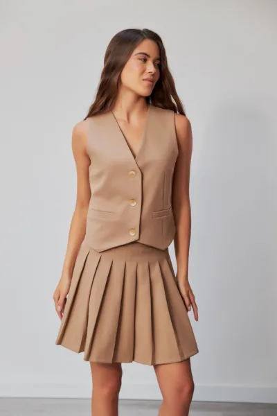 Жилет Estilo 07-019 бежевий костюмка