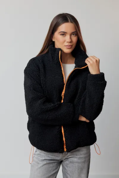 Худі Estilo 07-018 чорний букле хутро Teddy