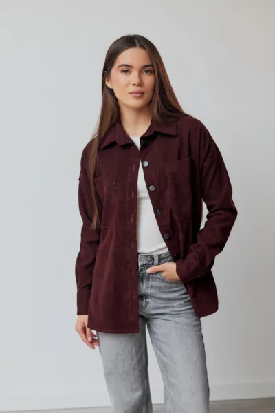 Сорочка Estilo 08-017 шоколадний мікровельвет