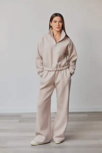 Костюм Estilo 02-106 бежевий трикотаж (вовна/ангора)