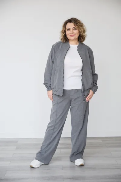 Костюм жіночий Estilo повсякдений-casual трикотаж Puma графіт 02-113