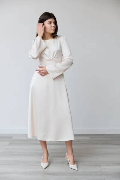 Сукня Estilo 01-192 перлинний шовк