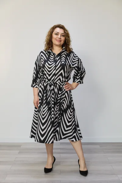 Сукня жіноча  Estilo повсякденна-casual софт чорно-білий 01-221