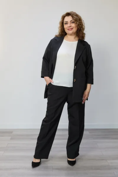 Костюм жіночий  Estilo класичний костюмка чорний 02-116