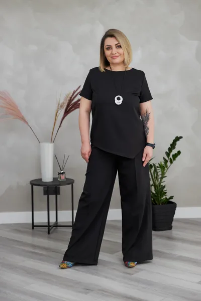 Костюм жіночий  Estilo повсякдений-casual костюмка чорний 02-092к