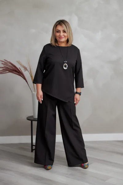 Костюм жіночий  Estilo повсякдений-casual костюмка чорний 02-092к