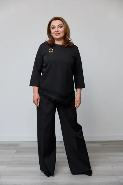 Костюм жіночий  Estilo повсякдений-casual костюмка чорний 02-118м