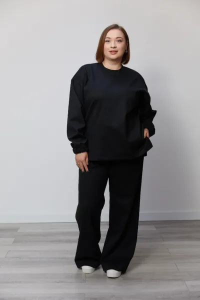 Костюм жіночий Estilo повсякдений-casual кашемір костюмний чорний 02-123