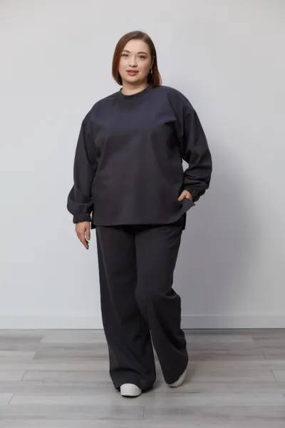Костюм жіночий Estilo повсякдений-casual кашемір костюмний графіт 02-123