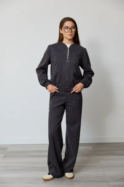 Костюм жіночий  Estilo повсякдений-casual кашемір костюмний графіт 02-120