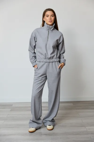 Костюм жіночий Estilo повсякдений-casual кашемір костюмний сірий 02-121